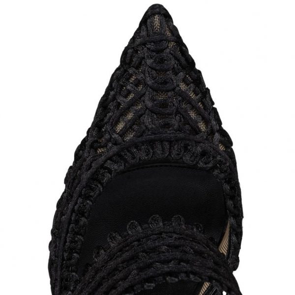 Christian Louboutin Mules Deia 100 mm en tissu et veau velours noir – Image 4