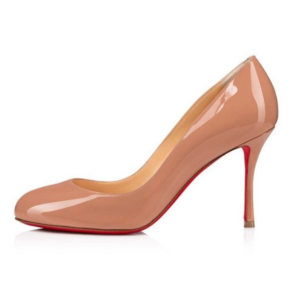 Christian Louboutin Dolly Escarpins 85 mm Veau Verni Rose Pâle – Image 2