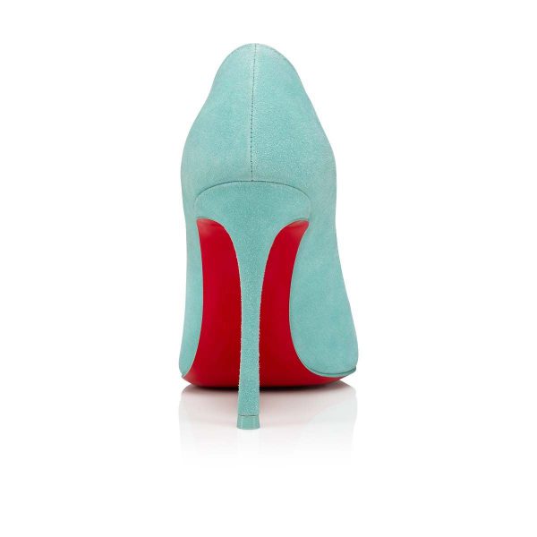 Christian Louboutin Dolly Escarpins 100mm Veau Suédé Bermuda Bleu – Image 3