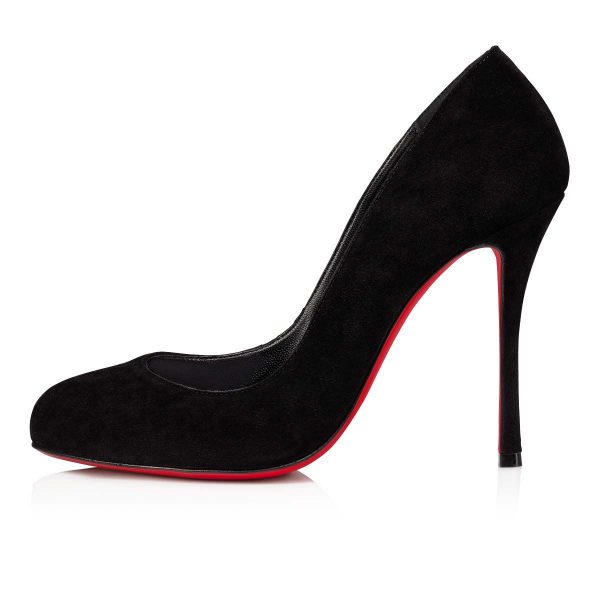 Christian Louboutin Dolly Escarpins 100mm Veau Suédé Noir – Image 4