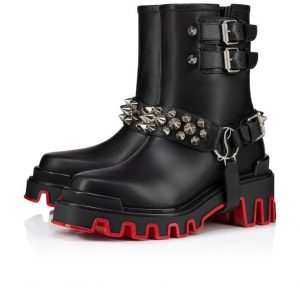 Christian Louboutin Dune Bike Bottines Basses Cuir Veau Noir
