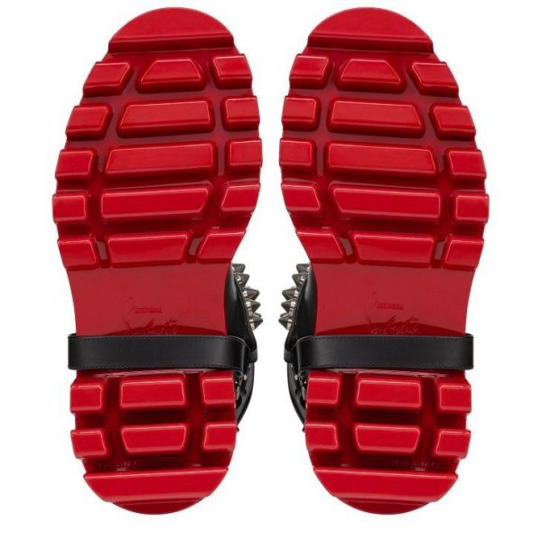 Christian Louboutin Dune Bike Bottines Basses Cuir Veau Noir – Image 3