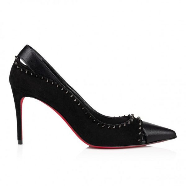 Christian Louboutin Duvette Spikes escarpins 100 mm en cuir nappa noir – Image 2
