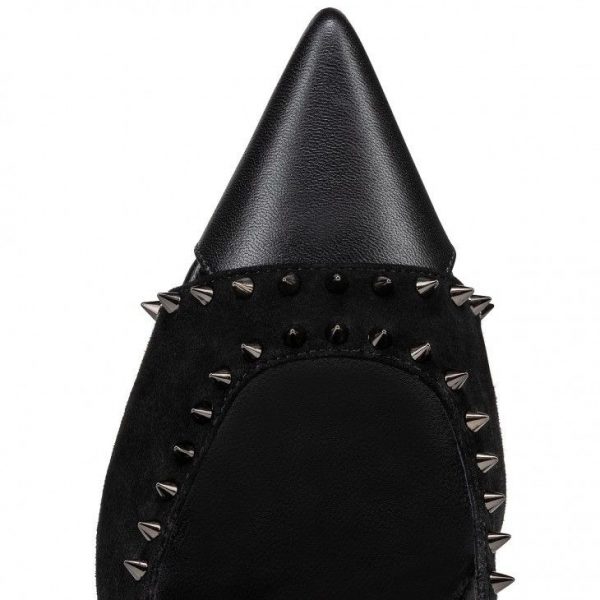 Christian Louboutin Duvette Spikes escarpins 100 mm en cuir nappa noir – Image 4