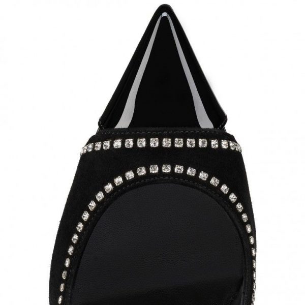 Christian Louboutin Duvette Strass escarpins 100 mm en cuir de veau verni noir – Image 2