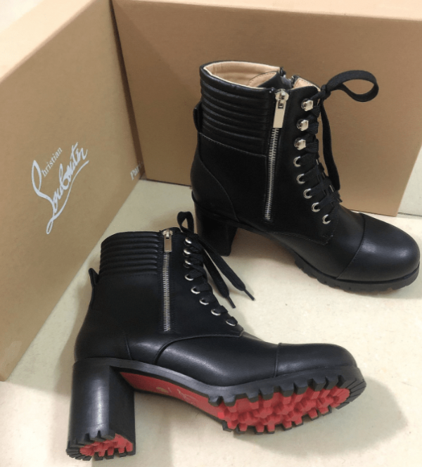 Christian Louboutin En Hiver Bottines 70mm Cuir de Veau Noir