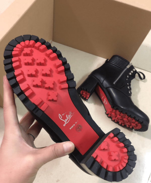 Christian Louboutin En Hiver Bottines 70mm Cuir de Veau Noir – Image 4