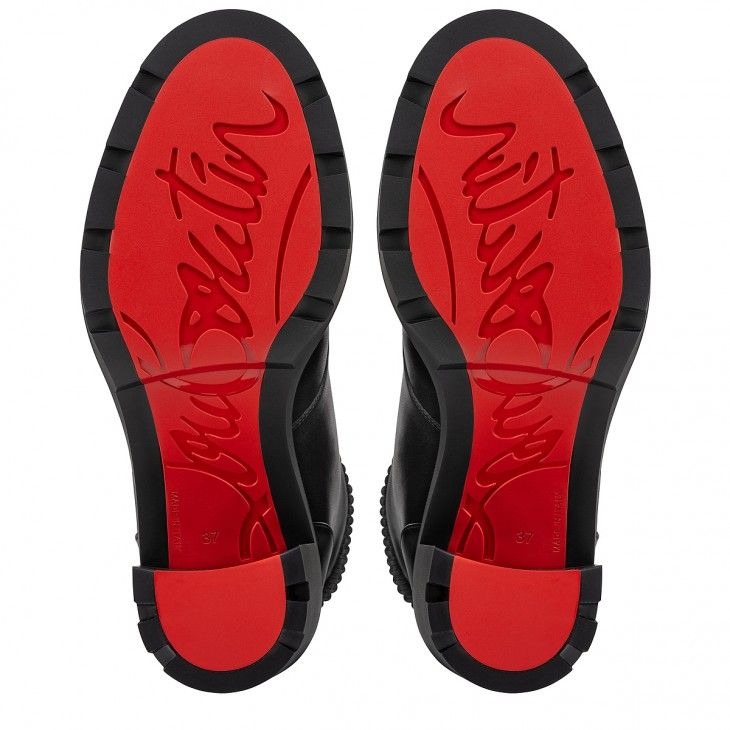 Christian Louboutin En Hiver Lug 70 Mm Bottines Basses en Cuir de Veau Noir – Image 4
