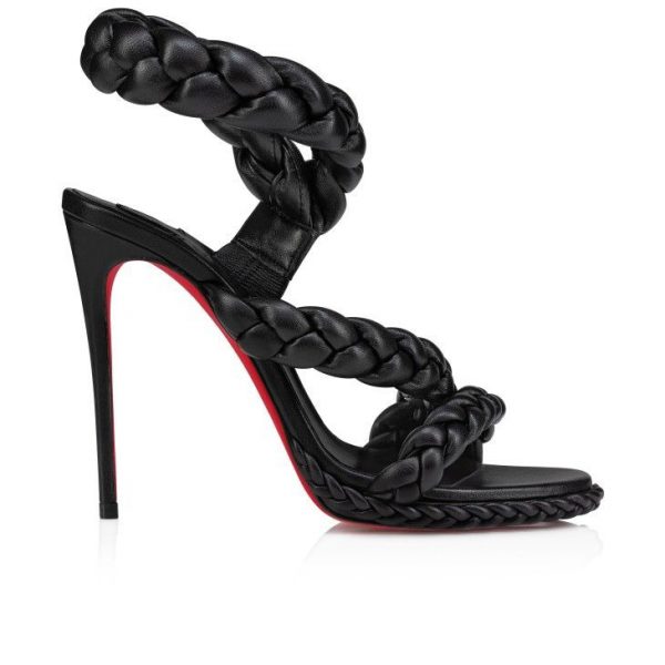 Christian Louboutin Fatima 120 mm Sandales Cuir Nappa Noir – Image 2