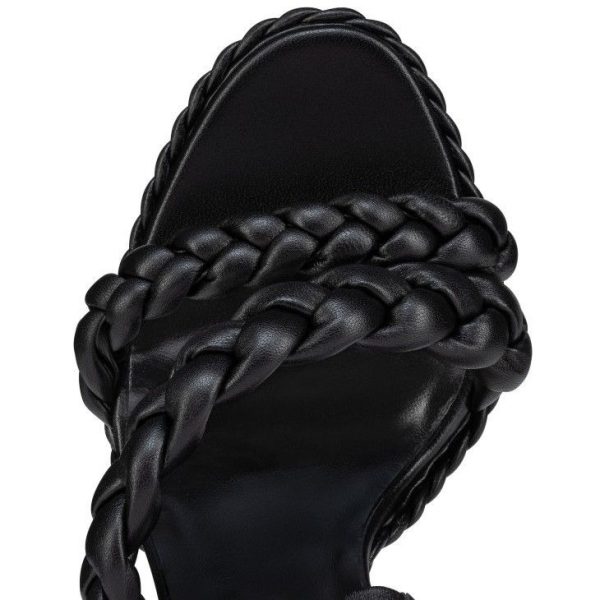 Christian Louboutin Fatima 120 mm Sandales Cuir Nappa Noir – Image 4