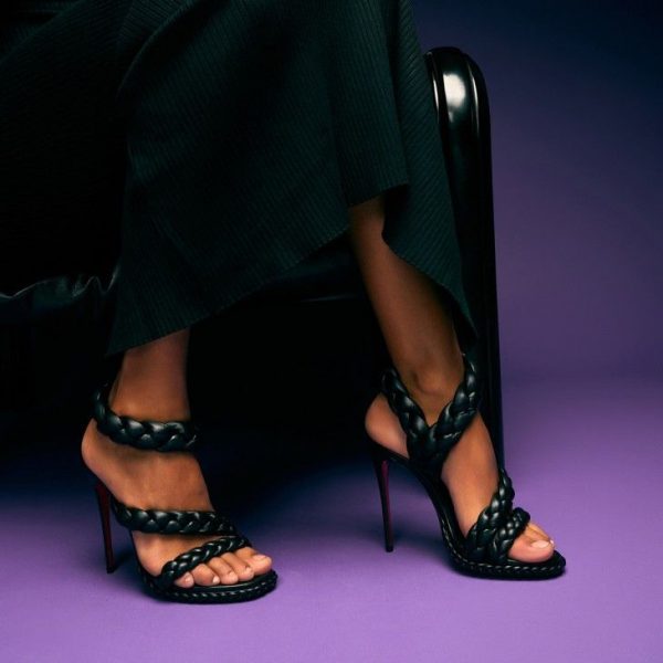Christian Louboutin Fatima 120 mm Sandales Cuir Nappa Noir – Image 5