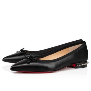 Christian Louboutin Ballerines plates Hall Version cuir nappa noir
