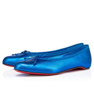 Christian Louboutin Ballerines plates Soniettina Alize/lin Alize cuir
