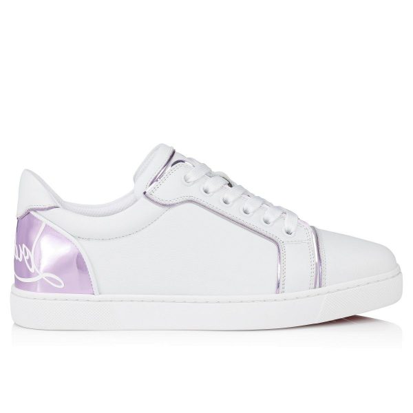Christian Louboutin Fun Vieira Baskets Basses en Cuir de Veau Blanc – Image 2
