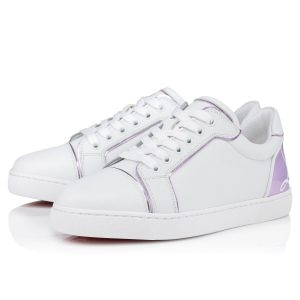 Christian Louboutin Fun Vieira Baskets Basses en Cuir de Veau Blanc