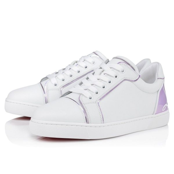 Christian Louboutin Fun Vieira Baskets Basses en Cuir de Veau Blanc