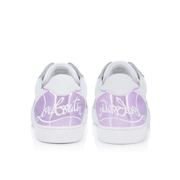 Christian Louboutin Fun Vieira Baskets Basses en Cuir de Veau Blanc – Image 4