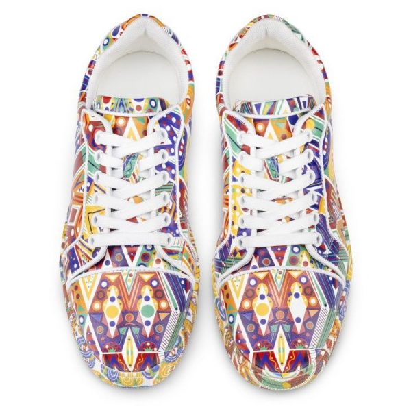 Christian Louboutin Fun Vieira Baskets Femme en Cuir de Veau Imprimé Wamims – Image 3