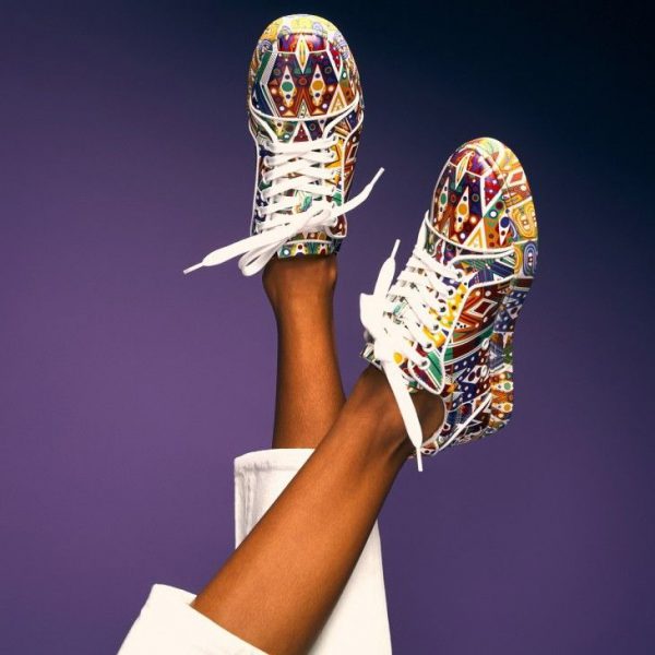 Christian Louboutin Fun Vieira Baskets Femme en Cuir de Veau Imprimé Wamims – Image 5