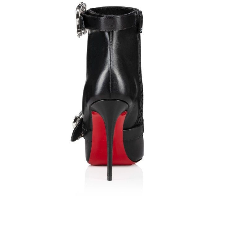 Christian Louboutin Giddylina Booty 100 mm Bottines Basses Cuir Veau Noir – Image 2