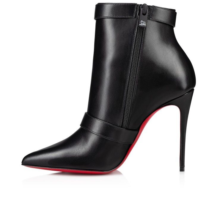 Christian Louboutin Giddylina Booty 100 mm Bottines Basses Cuir Veau Noir – Image 4