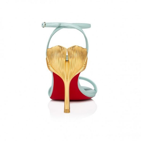 Sandales à lanières Christian Louboutin Ginko Girl 85 mm, cuir nappa Iceberg – Image 3