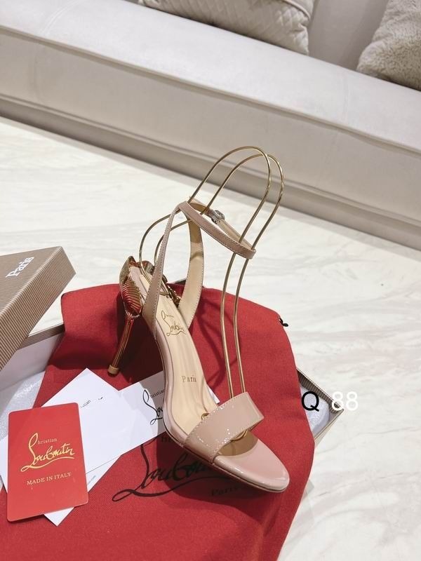 Christian Louboutin Ginko Girl Sandales à Lanières 85mm Cuir Verni Poudre – Image 2