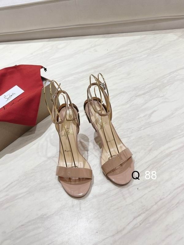 Christian Louboutin Ginko Girl Sandales à Lanières 85mm Cuir Verni Poudre – Image 4