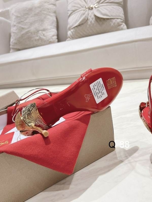 Christian Louboutin Ginko Girl Sandales à Lanières 85mm Cuir Verni Rouge – Image 5