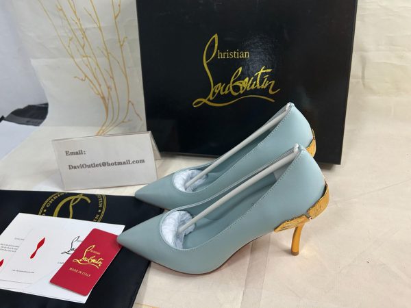 Christian Louboutin Ginko escarpins 85 mm en cuir nappa iceberg – Image 6