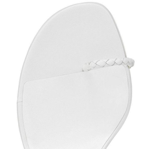 Christian Louboutin Hibaq 55 Mm Sandales en Cuir Nappa Blanc – Image 4