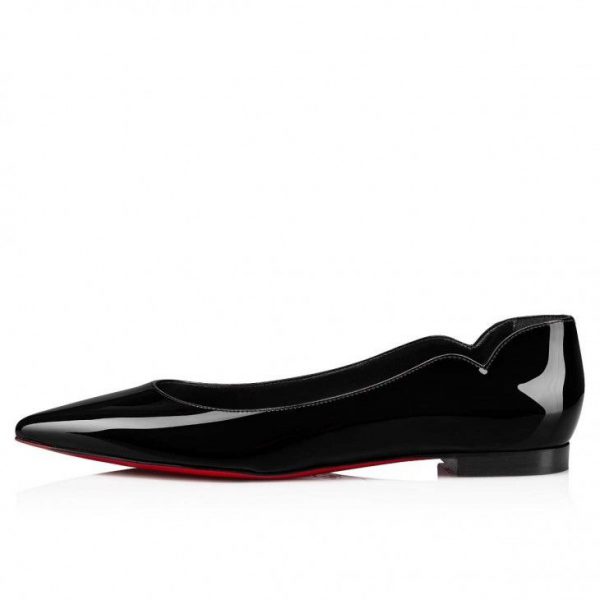 Christian Louboutin Ballerines Hot Chickita en cuir de veau verni noir – Image 2