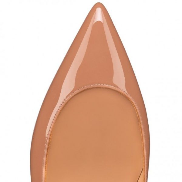 Christian Louboutin Ballerines Hot Chickita en cuir de veau verni blush – Image 4