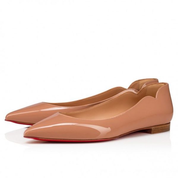 Christian Louboutin Ballerines Hot Chickita en cuir de veau verni blush