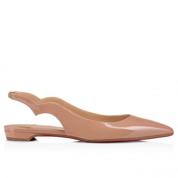 Christian Louboutin Ballerines sling Hot Chickita en cuir verni blush – Image 2