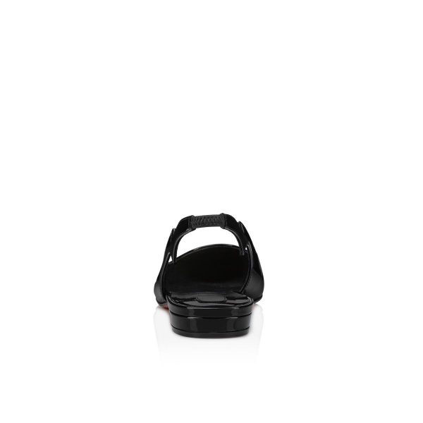 Christian Louboutin Ballerines sling Hot Chickita en cuir verni noir – Image 3