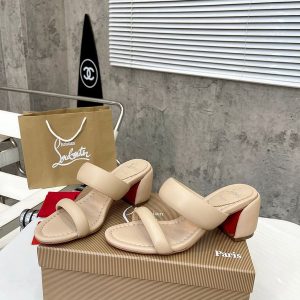 Christian Louboutin Mules Inflama Sab 85 mm en cuir nappa beige
