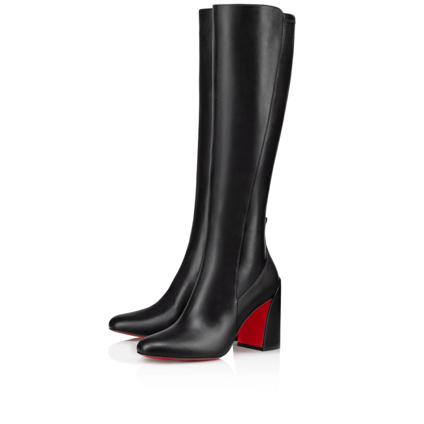 Christian Louboutin Jane Botta 85 mm Cuir de Veau et Cuir Nappa Stretch Noir