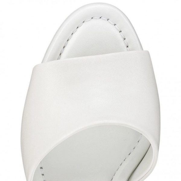 Christian Louboutin Jane Mule 85 mm Mules Cuir Nappa Bianco – Image 4