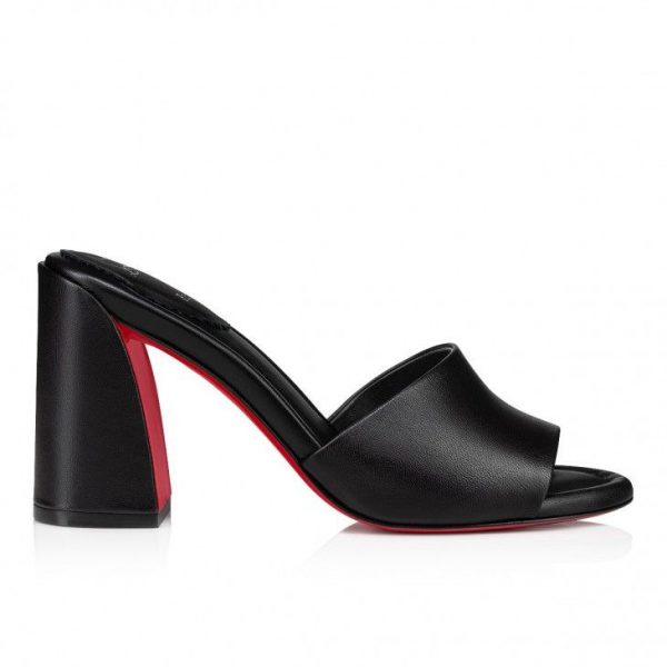 Christian Louboutin Jane Mule 85 mm Mules Cuir Nappa Noir – Image 2