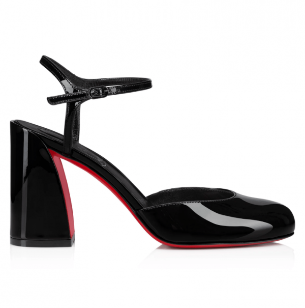 Christian Louboutin Jane Escarpins 55mm Veau Verni Noir – Image 2