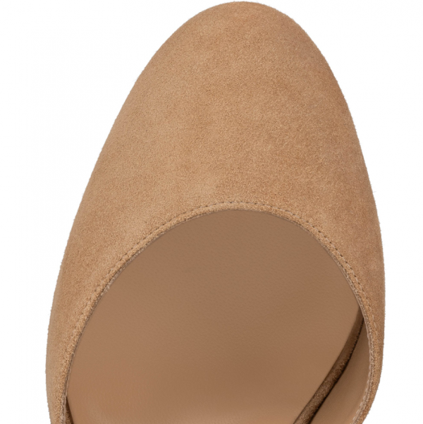 Christian Louboutin Jane Escarpins 55mm Veau Velours Marron – Image 4