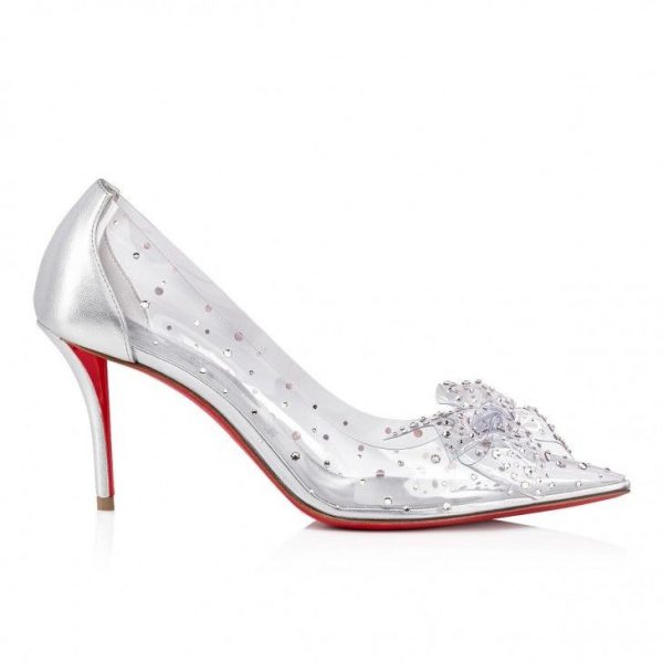 Christian Louboutin Jelly Strass escarpins 80 mm en PVC, cuir nappa iridescent et strass – Image 2