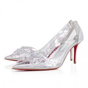 Christian Louboutin Jelly Strass escarpins 80 mm en PVC, cuir nappa iridescent et strass