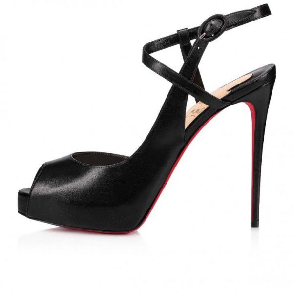 Christian Louboutin Jenlove Alta escarpins ouverts 120 mm en cuir noir – Image 2