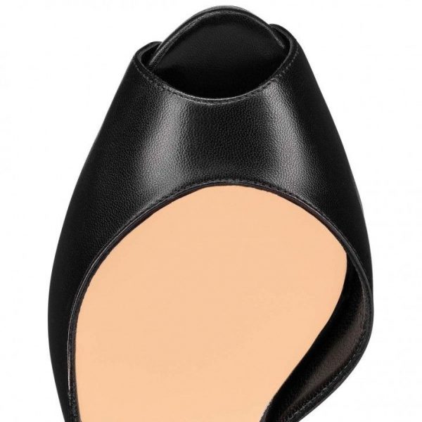 Christian Louboutin Jenlove Alta escarpins ouverts 120 mm en cuir noir – Image 4