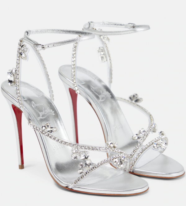 Christian Louboutin Joli Queen Sandales Embellies 100mm