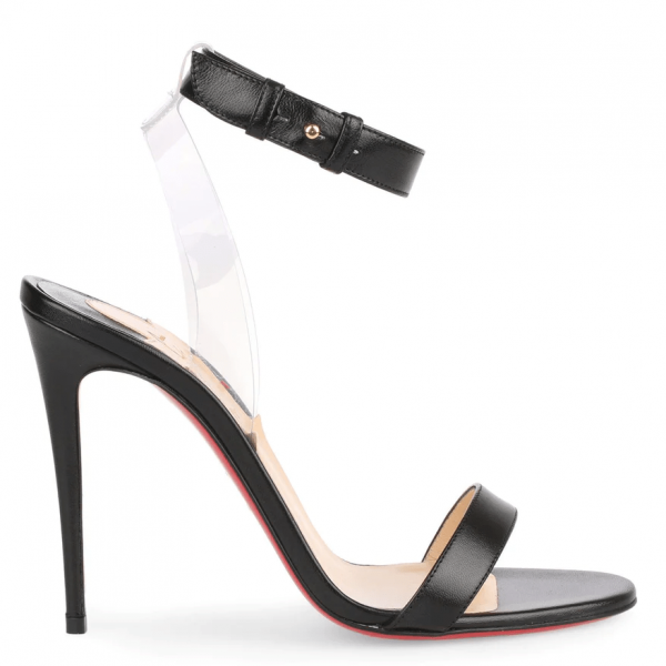 Christian Louboutin Jonatina Sandal 100 Sandales en Cuir Nappa Noir – Image 2