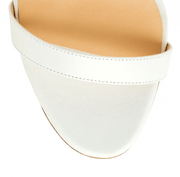 Christian Louboutin Jonatina 100 PVC Sandales en Cuir PVC Blanc – Image 4