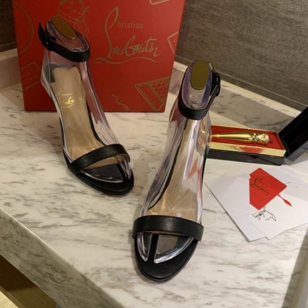 Christian Louboutin Jonatina Sandales 100mm Cuir Nappa Noir – Image 2